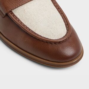 Aldo Men's Tan and Cream Slip-On Loafers
